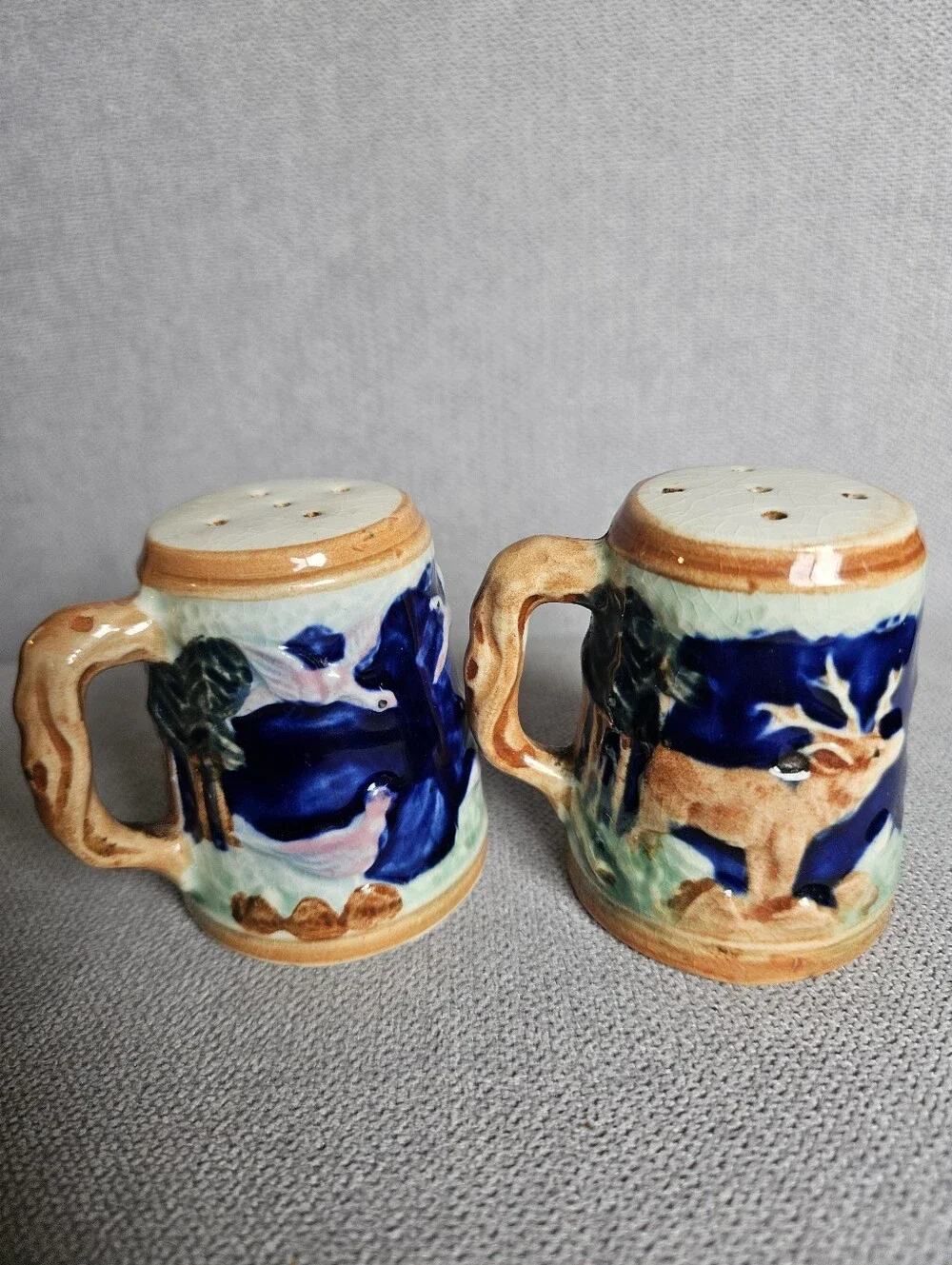 Vintage Arizona Hancrafted Ceramic Salt And Pepper Shakers Set Southwestern